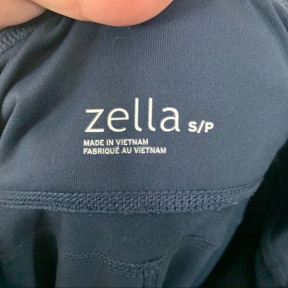 Zella Womens Small s/p Blue Reflective Cropped Running Yoga Athletic Pants - Picture 9 of 9